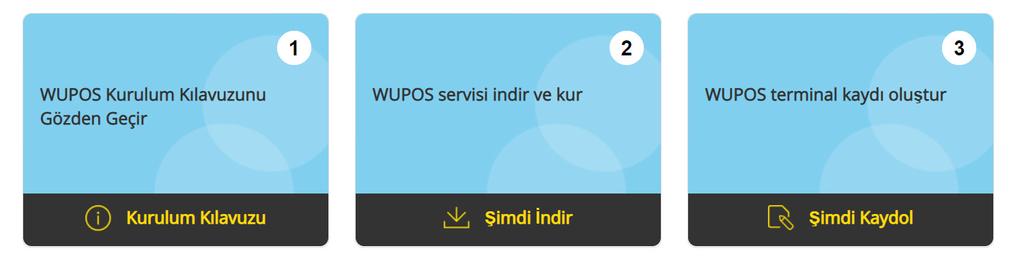 new1 WUPOS TM Hizmet Yükleme Rehberi 5 WUPOS 2.0'ın Yüklenmesi (Yeni Terminal) Herhangi bir eski WUPOS sürümü yüklü olmayan ve ilk kez WUPOS 2.