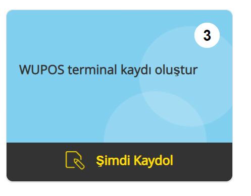 terminaliyle kayıt olmak için Register Now (Şimdi Kaydol)