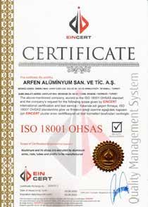Architectural Building Sstems CERTIFICATE for a COATING