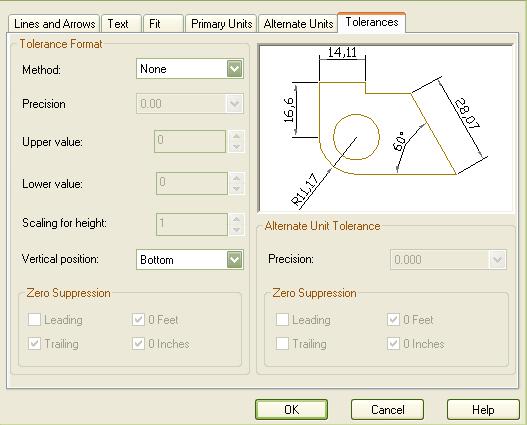 ġekil 3.23: Tolerances Tolerance format: Bu alternatifler tolerans ölçü yazısının formatı üzerinde kontrol sağlar. Method: Tolerans ölçü yazısını açmayı ve formatını ayarlamayı sağlar.