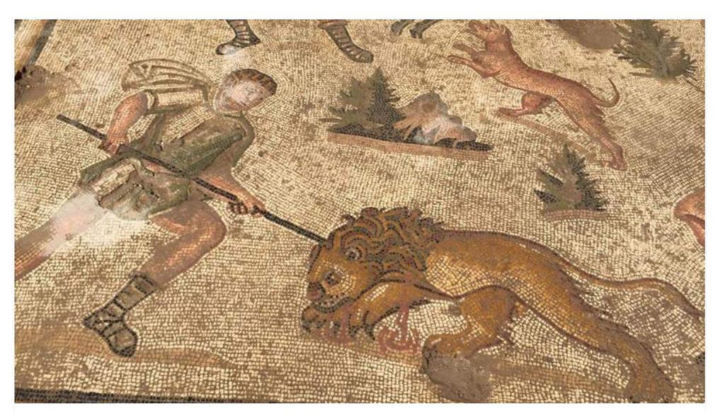 Germanicia/Maraş mozaiklerinden aslan avı - Lion hunt from Germanicia /