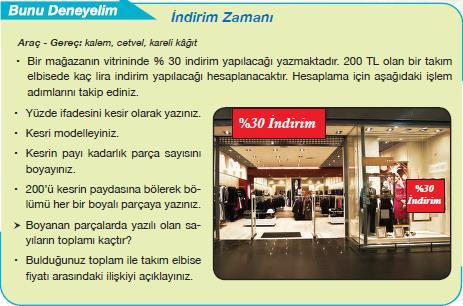 Şekil 13. 5. Sınıf Ders Kitabı Alışveriş/Fiyat Belirleme Bağlamı Kaynak: Millî Eğitim Bakanlığı Yayınları (2018): 180.