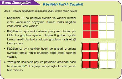 Şekil 34. 5.Sınıf Ders Kitabı Gerçek Hayatla İlişkilendirilmiş Bağlam İçermeyen Etkinlik Örneği Kaynak: Millî Eğitim Bakanlığı Yayınları (2018): 73. 1.6.