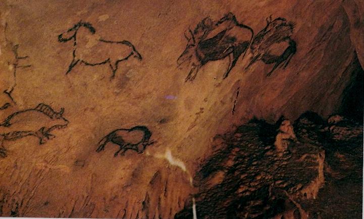 ) Mağara resimlerinde görülen tasvirler arasında av sahneleri ve törenlere de rastlanmaktadır.