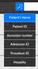 3 Seçmek için bir arama terimine (örn; Patient s Name (Hastanın Adı)) tıklayın.