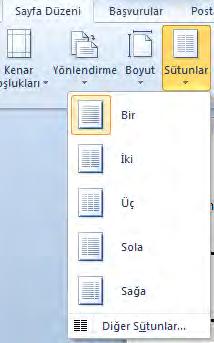 YÖNLENDİRME Dokümanınızı dikey ya da yatay olarak kullanmanız mümkündür. 1. Sayfa Düzeni sekmesini tıklayın. 2. Sayfa Yapısı grubunda Yönlendirme seçeneğine tıklayın. 3.