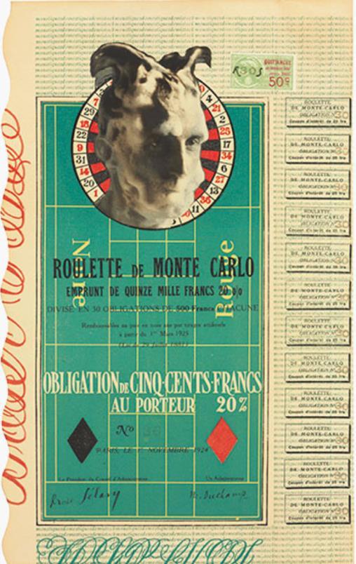 Resim 2.7. Marcel Duchamp, Monte Carlo Bond, 1924. Resim 2.8. Marcel Duchamp, Tzanck Çeki (1919). 5.