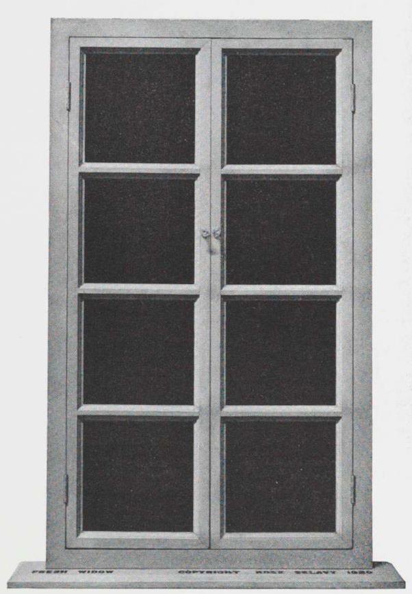 Resim 2.9. Marcel Duchamp, Taze Dul (Fresh Widow), 1920, Minyatür Fransız penceresi, ahşap, metal, deri, sert plastik. 6.