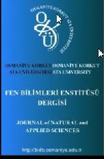 OKU Fen Bilimleri Enstitüsü Dergisi Cilt 4, Sayı 2, 134-141, 2021 OKU Journal of Natural and Applied Sciences Volume 4, Issue 2, 134-141, 2021 Osmaniye Korkut Ata Üniversitesi Fen Bilimleri Enstitüsü