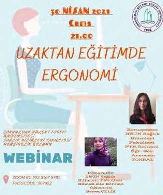 Proje 6: Uzaktan Eğitimde Ergonomi Projenin Hedef Kitlesi: Üniversite, Lise Öğrencileri ve Masa Başı Çalışanları Proje