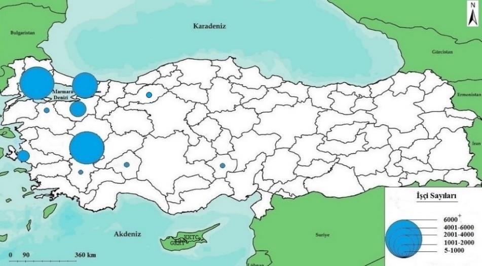 Deri organize sanayi bölgeleri sahip oldukları elverişli koşullar sayesinde kış aylarında (mamul derilere olan talebin artması nedeniyle) ve kurban bayramı sonrasında yerel pazarda oluşan ham deri