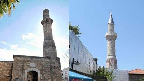 Antalya Kesik Minarenin Restorasyondan Sonra Eklenen Külahı Alem Antalya minarelerinin