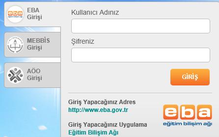 Kimlik Numaranız Şifreniz : Eba sistemi için belirlediğiniz şifrenizdir. İlk defa EBA girişi yapacaksanız Mebbis girişinden kişisel bilgilerinizle giriş yaparak 6 haneli şifrenizi oluşturabilirsiniz.