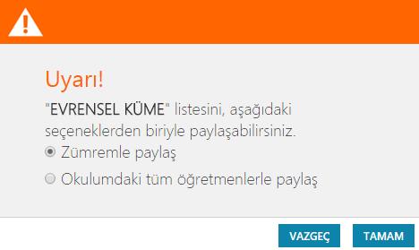 G4-3 -> Seçilen sınıflar Gönderilecek Sınıflar adı altında gösterilir. G4-8 G4-4 G4-4 -> seçeneğinde menüsünde tanımladığımız şubelerdeki öğrenciler listelenir.