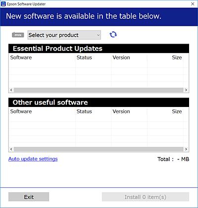 Yazıcının Bakımını Yapma > Uygulamaları Ayrı Ayrı Yükleme veya Kaldırma > Uygulamaları Ayrı Ayrı Yükleme 2. EPSON Software Updater programını başlatın. Ekran görüntüsü Windows için bir örnektir. 3.