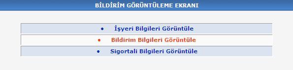 Meslek Hastalığı Bildirim Görüntüleme Sorgu Sayfası Sigortalı Getir butonuna tıklanarak Sigortalı Bilgileri Ekranına geçiş sağlanır. i.