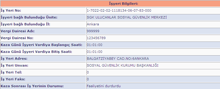 İŞ KAZASI BİLDİRİMİ MESLEK HASTALIGI BILDİRİM GÖRÜNTÜLEME İŞLEMLERİ İş Kazası Bildirim Görüntülemeden