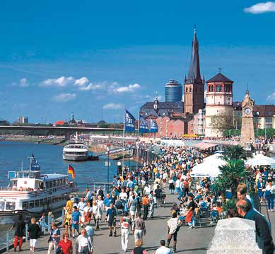 Düsseldorf goethe.de/duesseldorf Ren metropolü Düsseldorf, Almanya nın en kalabalık nüfusuna sahip federal eyaleti olan Kuzey Ren Vestfalya nın başkentidir.