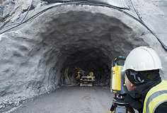 TÜNEL MODÜLÜ Tünel müteahhitleri, SCS900 Tünel Modülü, bir adet Trimble Tablet ve SPS930 Universal Total Station ile tünel