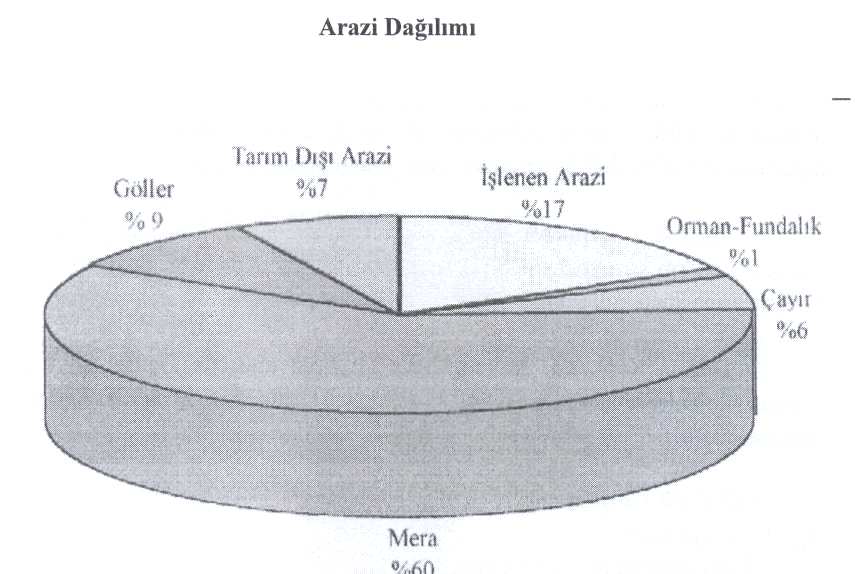 TABLO B.2 VAN ĐLĐ ARAZĐ DAĞILIMI (Tarım Đl Müd. 2006) Arazi Dağılımı Alanı (ha) Tarım Arazi (Kuru. Sulu. Bağ - Bahçe) 361.