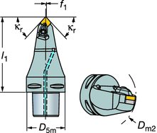 oromant apto saplı kesme üniteleri oromant apto kesme üniteleri oroturn R rijit bağlama tasarımı iriş açısı (ilerleme açısı): DDMNL DVMNL κ r 48 (93 ) κ r 50 (95 ) İlerleme açısı: -3-5 Kesme sıvısı