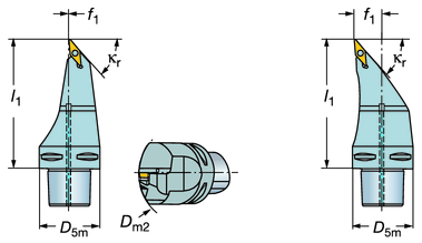 oromant apto kesme üniteleri oroturn TR vida bağlamalı tasarım oromant apto saplı kesme üniteleri TR-x-D13ML iriş açısı (ilerleme açısı): κ r 48 (93 ) İlerleme açısı: 40 Kesme sıvısı girişi: Takımın