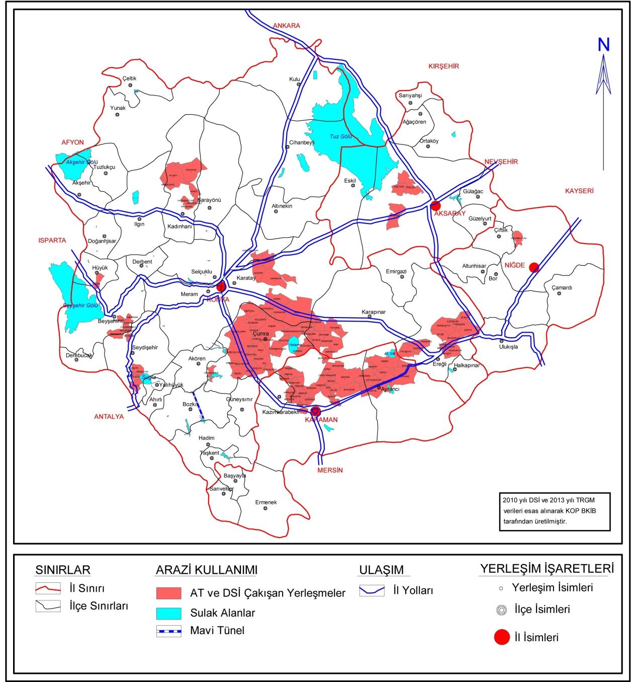 EK 2: Şekiller Ek 2 Şekil 1 KOP Bölgesi nde AT Çalışmalarında TRGM ile DSİ