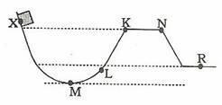 Soru 16 Sürtünmelerin önemsiz olduğu şekildeki yolun X noktasından bir cisim serbest bırakılmıştır. Buna göre, cismin hangi noktada kinetik enerjisi en büyüktür?