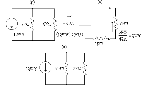 DOĞ AKM DEVE ANAİZİ Örnek5.: Şekil5. (a)deki devrede 6kΩ üzerinden geçen akım, akım kaynağını gerilim kaynağına dönüştürmek suretiyle bulunuz. Şekil5. Şekil5. (a)daki devrede dirençler paralel bağlı olduğundan (b) deki gibi devreyi tekrar çizebiliriz.