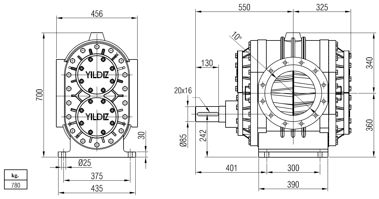 POMPA BOYUT ÖLÇÜLERİ / PUMP DIMENSIONS