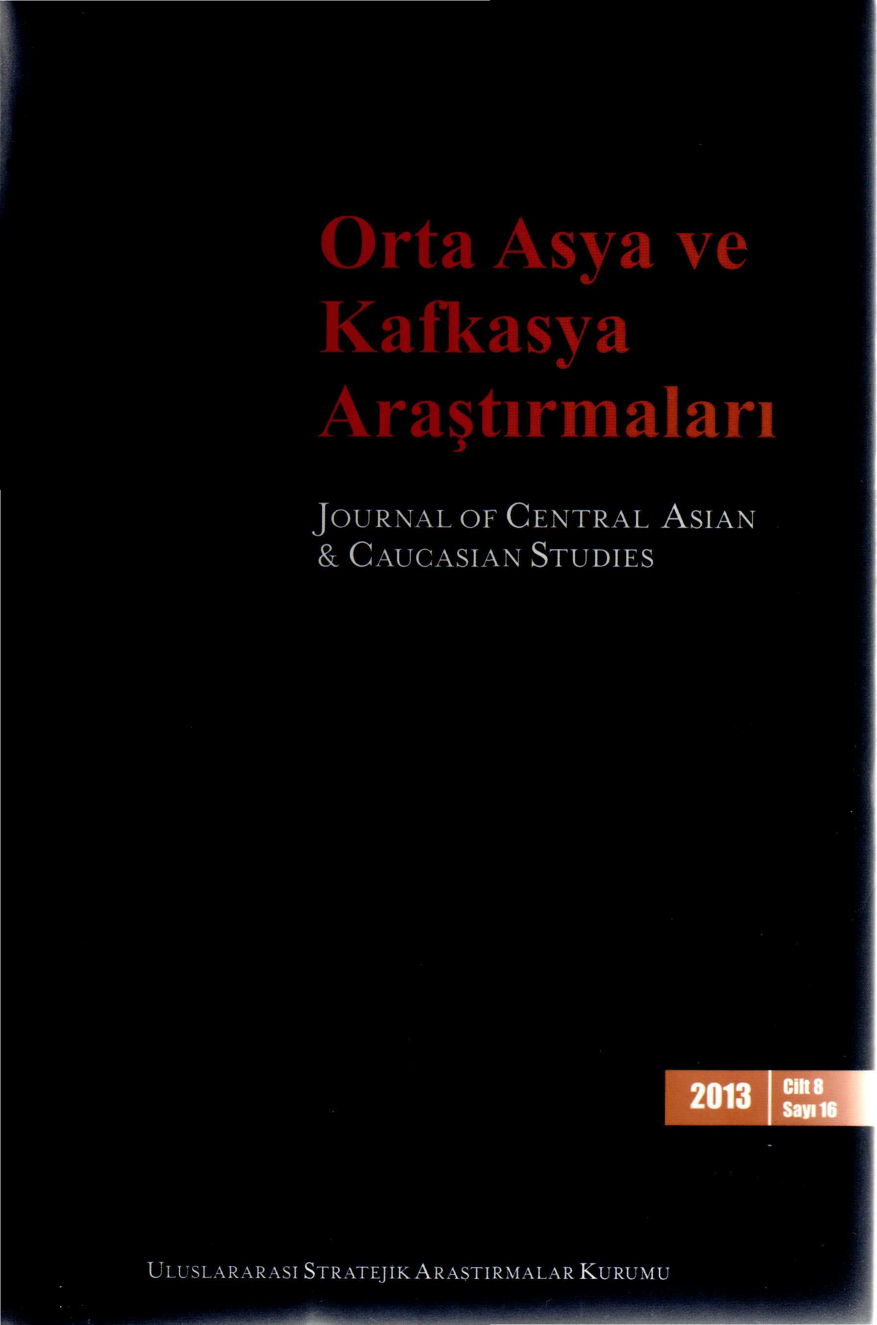 Orta Asya ve Kafkasya â up JOURNAL OF CENTRAL ASIAN &