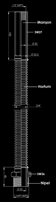 Hortum Teknik Resim DN25