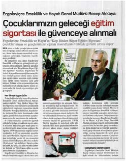 Para - 11 Kasım Hürriyet - 15 Ocak BEST - 20 Kasım Referans Gazetesi - 27 Ocak Afet sonrası iş sürekliliği yönetimi ERGOİSVİÇRE Sigorta, İstanbul ve kent