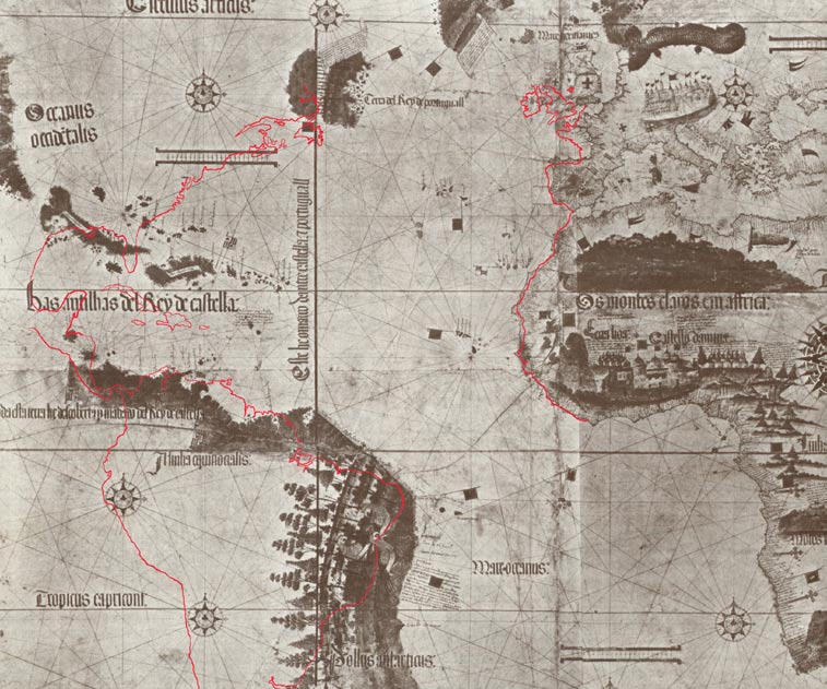 16 17: Cantino haritasının (1502) modern harita ile karşılaştırılması Afrika haritasının İslam kültür dünyasından geldiğini burada ispata kalkışmayacağım.