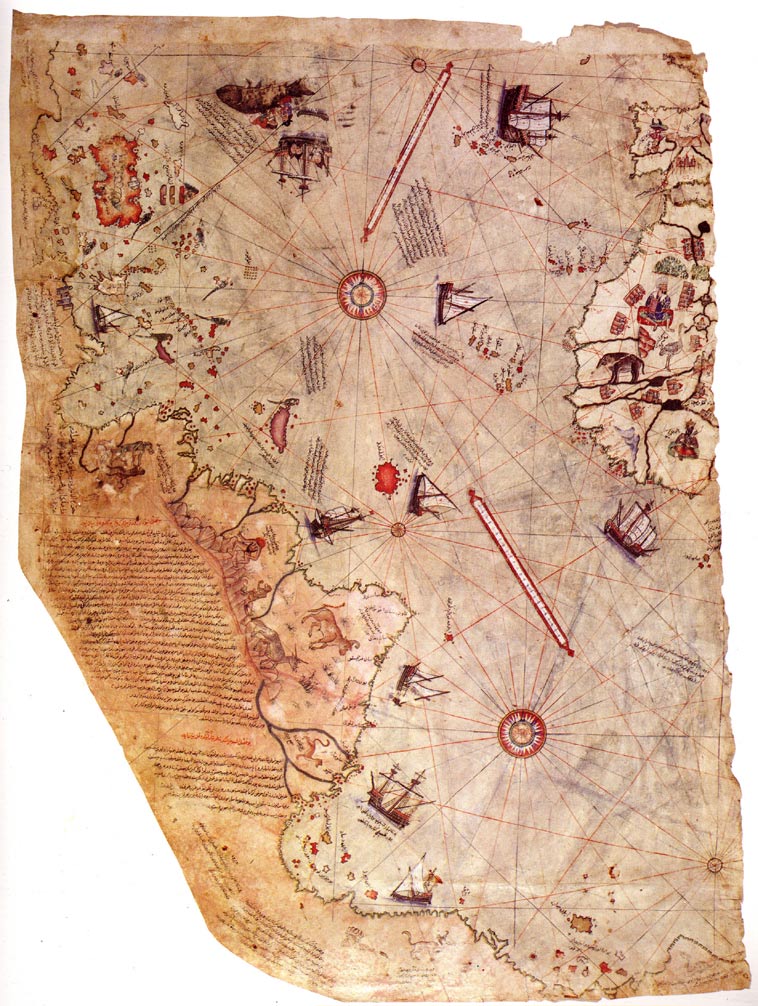 18 20: Piri Re is haritası (1513) hatalı, daha doğrusu ölçüden ziyade hayal ürünüdür.