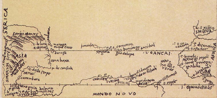 20 22: Kolomb un Haritası (1501) Şimdi sunduklarımı özetliyorum. İnsanların sonradan Amerika diye adlandırılan kıtaya ulaşmaları 3 aşamada oldu: 1.