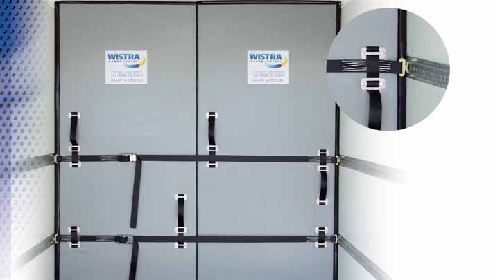 Mekanik yük emniyet sistemleri WISTRA Soğuk Emniyet Duvarı Büyük soğuk emniyet duvarları için bölümlendirme yapılması mümkündür.