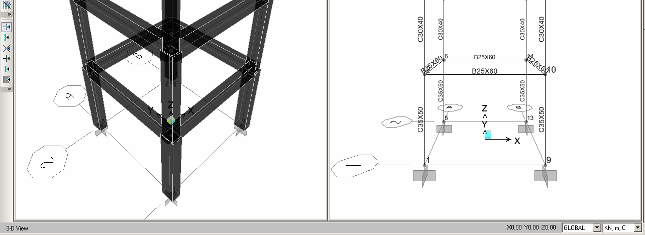 2,6,10,14,3,7,11 ve 15 nolu düğüm noktalarını seçiniz. Menüde Assign-Joint-Masses seçeneğini seçiniz. o Local 1 Axis Direction kutucuğuna 4.485 (17.94/4) yazınız ve OK düğmesine basınız.