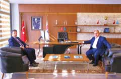 Ümraniye Belediye Başkanı Hasan Can, Ataşehir İlçe Emniyet Müdürü görevinden, Ümraniye İlçe Emniyet Müdürü olarak atanan Mustafa Yolcu yu makamında ziyaret etti.