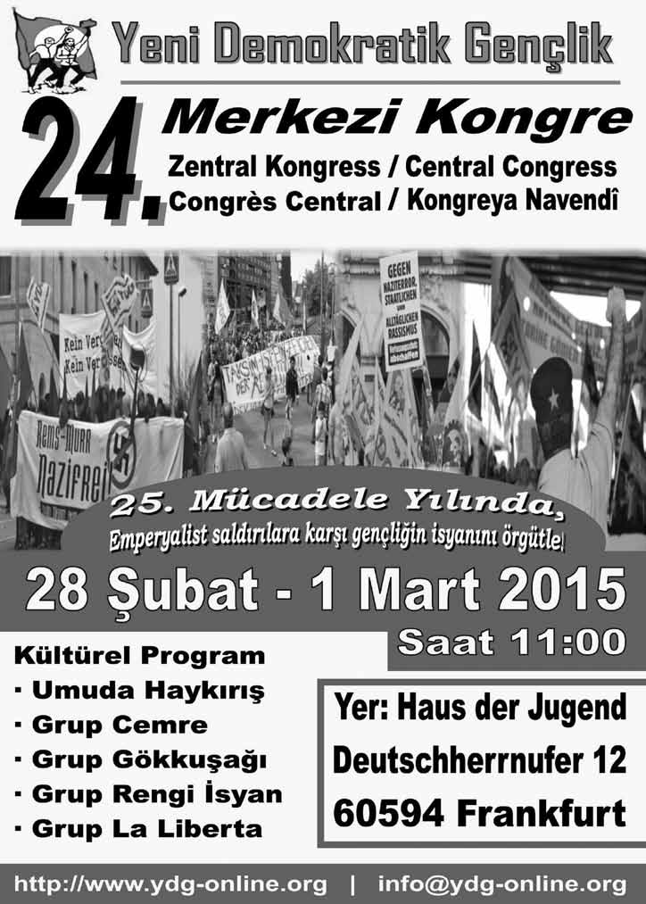 Avusturya YDG 13. Kurultayını Başarılı Bir Şekilde Tamamladı! Yeni Demokratik Gençlik 24. kongre sürecine girerken, Avusturya Viyana da 13.