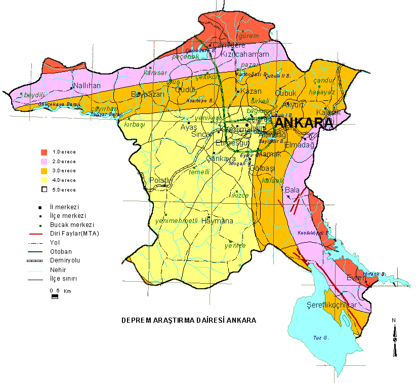 Kuzey Anadolu Fayı üzerinde oluşan 1944 Bolu-Gerede depremi ise 7.