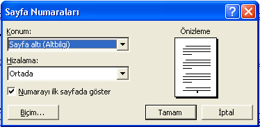 Sonraki Sayfa: Bölüm sonu ve sayfa sonunu beraberce ihtiva eden bir fonksiyona sahiptir. Hem sayfa sonu, hem de bölüm sonu yapıp yeni bir boş sayfadan yeni bir bölümü devam eder.