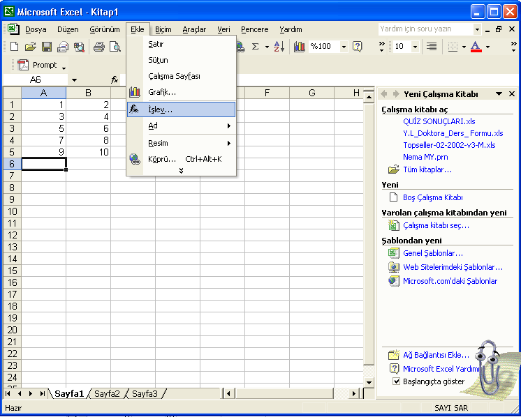 4.6. İŞLEVLER Excel de formüller ile aktif ve kolay işlemler yapabilmek için işlevlerinde çok iyi bir şekilde kullanılması gerektiğini daha önce söylemiştik.