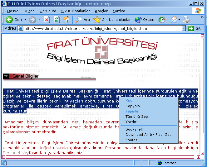 Şekil 6.5 Metin Kopyalama 6.13.