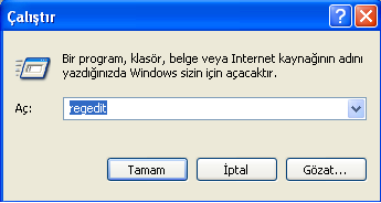 Hatta bir internet (veya intranet) sitesine de bağlanılabilir. Çalıştır seçeneği seçildikten sonra karşımıza gelen pencerede (Şekil 2.52).