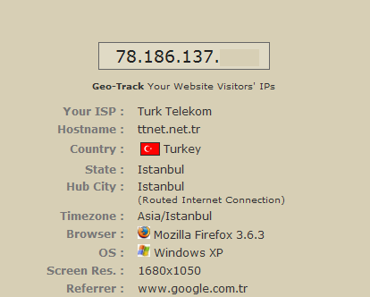 Tanımdan da anlaşılacağı üzere Türkiye içerisinde bir IP adresine ait sorumlular belirlenebilir.