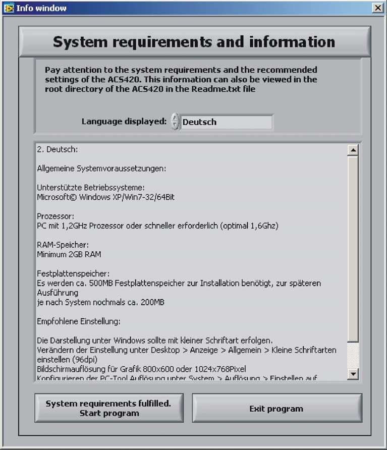 System requirements