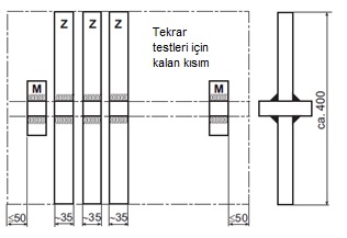 16-8 Bölüm 16 Makina Birleşenlerinin Kaynağı F,G 5.4 Bir set çift T birleşimli (çapraz) köşe kaynak test numuneleri (Şekil 16.1 e göre) aşağıdaki numunelerden oluşacaktır.