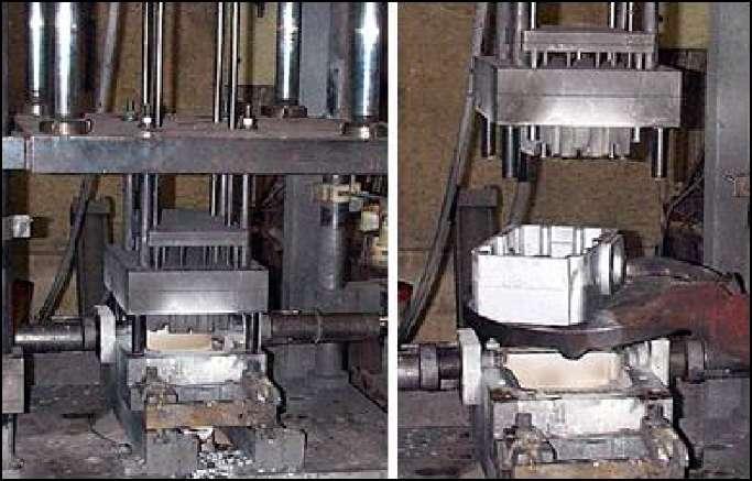 Boşaltma işleminin el ile gerçekleştirildiği basit, elle çalıştırılan kremayer ya da pinyon döküm kalıbı setlerinden genellikle kalıbı doldurmak için kullanılan bir eğme mekanizması bulunan ve