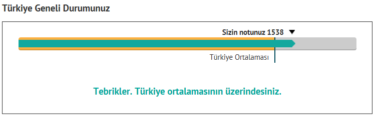 Aynı zamanda üyenin edindiği detaylı ve bazen yorumlanması zor olan kredi raporunun da sayısal bir özetdir.